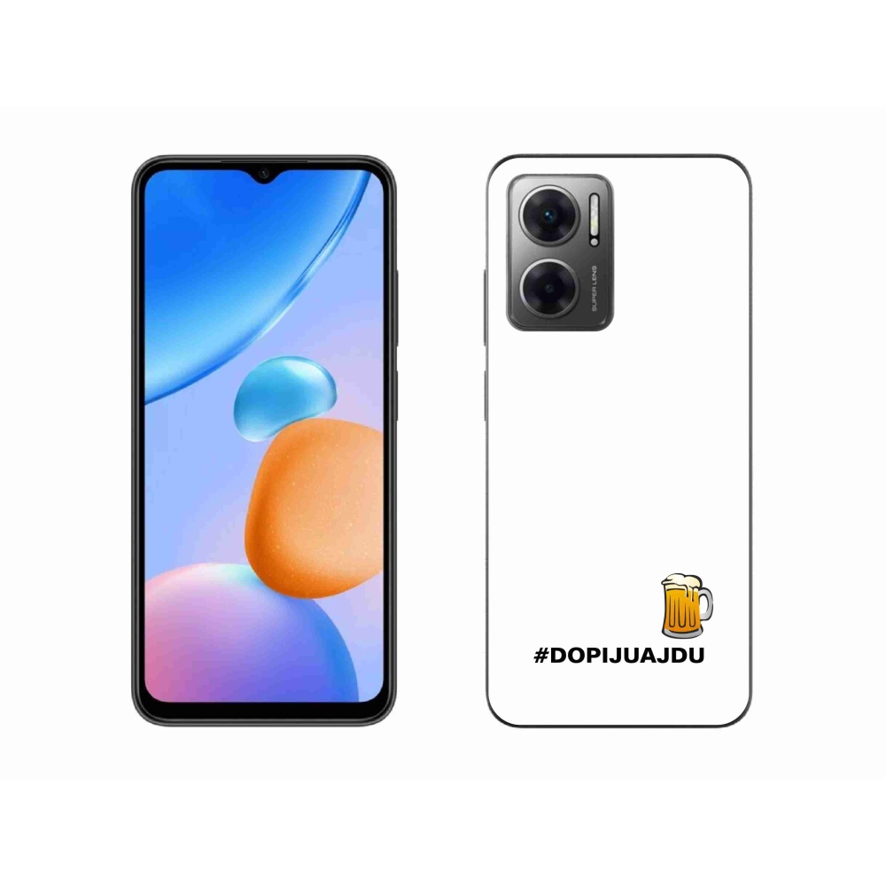 Gelový kryt mmCase na Xiaomi Redmi 10 5G - pivní motiv 1 bílé pozadí