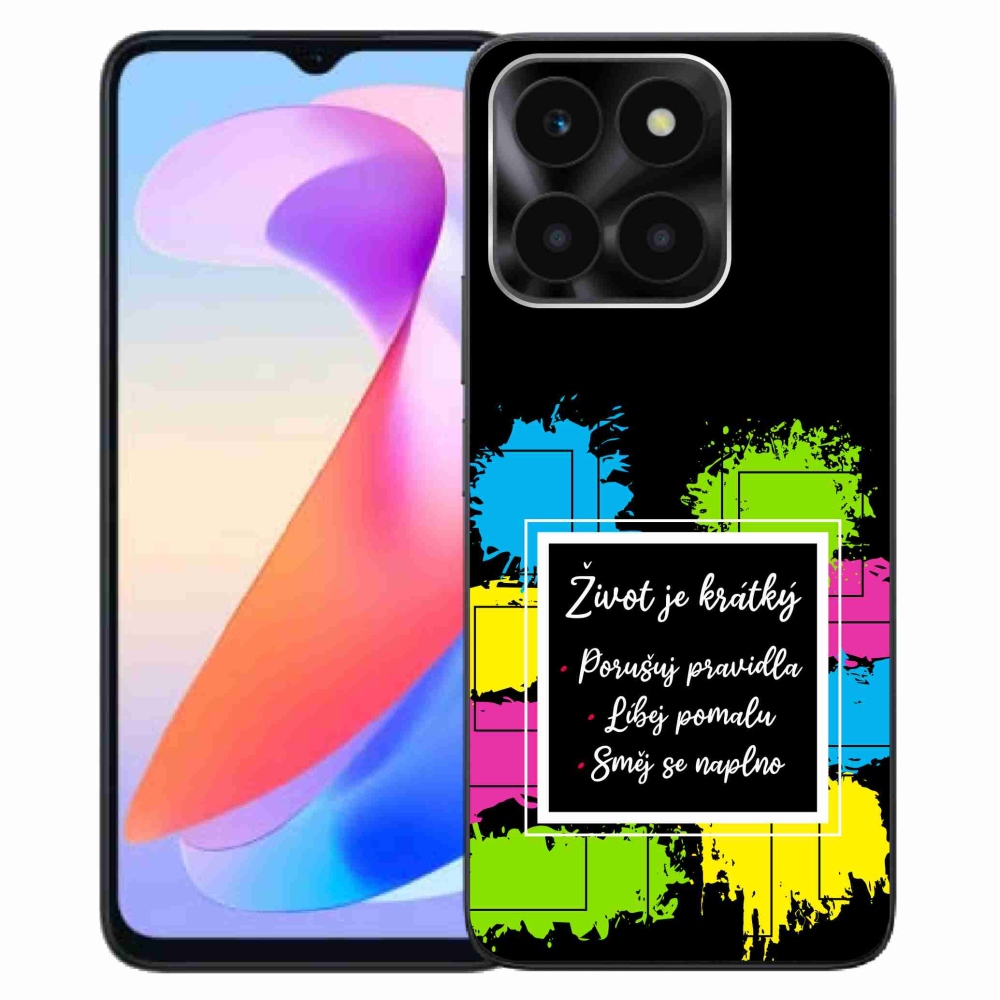 Gelový kryt mmCase na Honor X6a - citát 5 černé pozadí