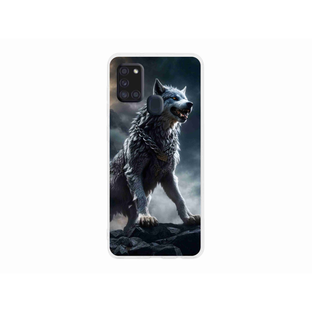 Gelový kryt mmCase na Samsung Galaxy A21s - vlk 1