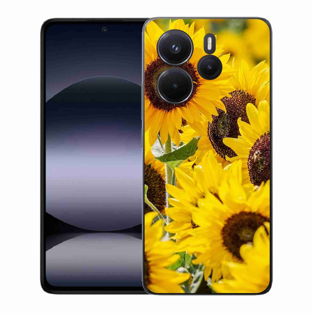 Gelový kryt mmCase na Xiaomi Redmi Note 14 - slunečnice