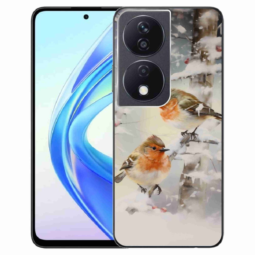 Gelový kryt mmCase na Honor X7b/Honor 90 Smart - ptáčci v zimě