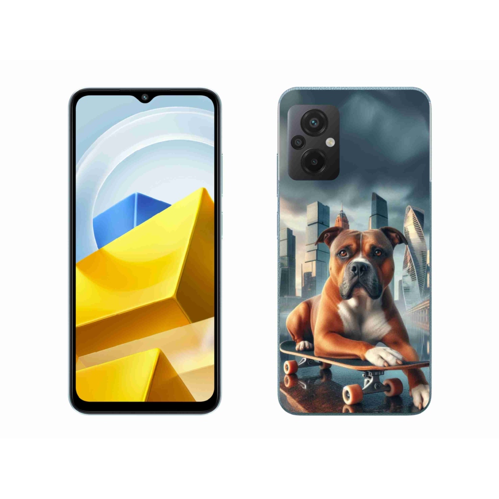 Gelový kryt mmCase na Xiaomi Poco M5 4G - pes na skateboardu