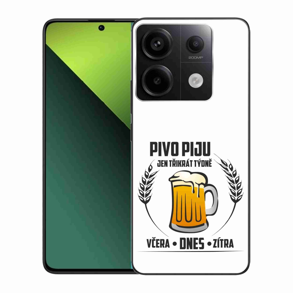 Gelový kryt mmCase na Xiaomi Redmi Note 13 Pro 5G/Poco X6 5G - pivní motiv bílé pozadí