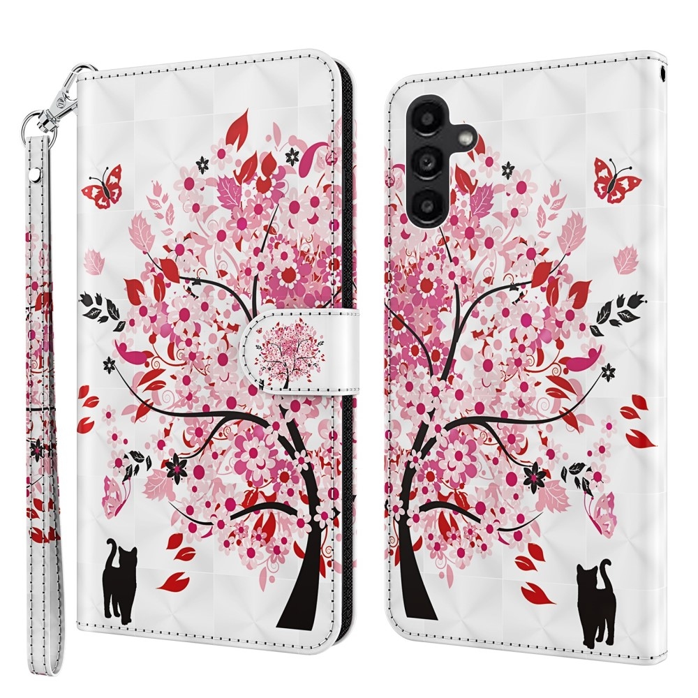 Print knížkové pouzdro na Samsung Galaxy A15 4G/5G - rozkvetlý strom