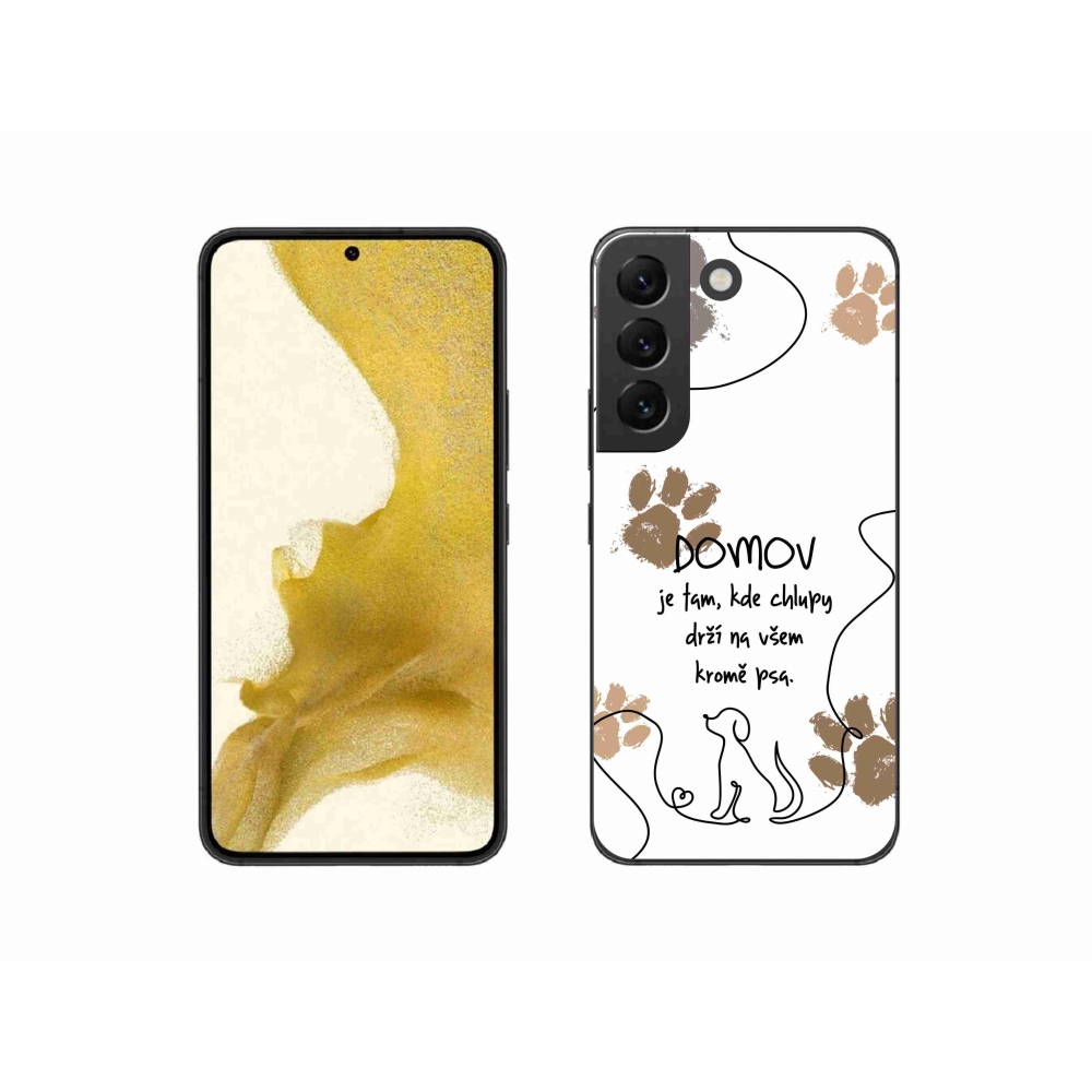 Gelový kryt mmCase na Samsung Galaxy S22 5G - psí motiv bílé pozadí