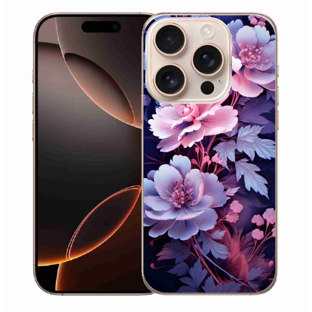 Gelový kryt mmCase na iPhone 16 Pro Max - květiny 11