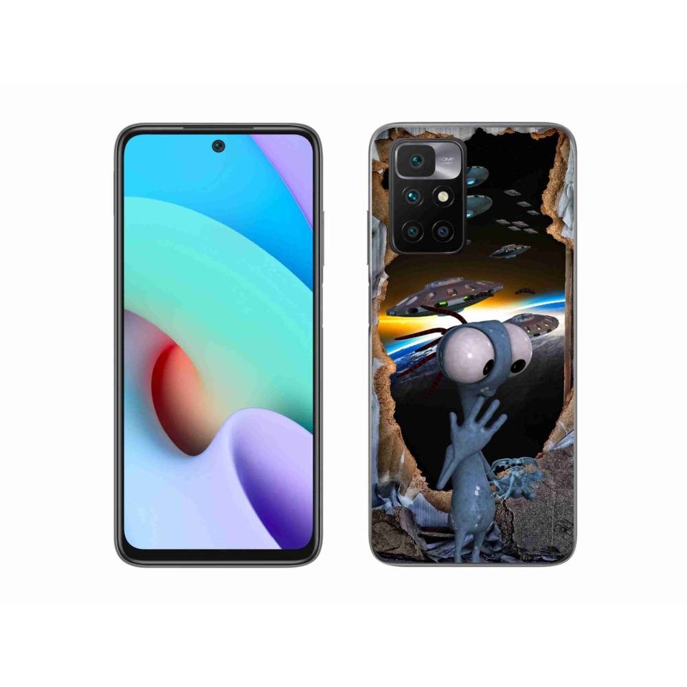 Gelový kryt mmCase na Xiaomi Redmi 10/Redmi 10 (2022) - mimozemšťan