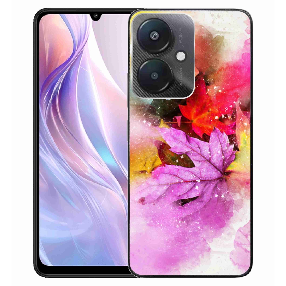 Gelový kryt mmCase na Xiaomi Redmi 13C 5G - barevné listy