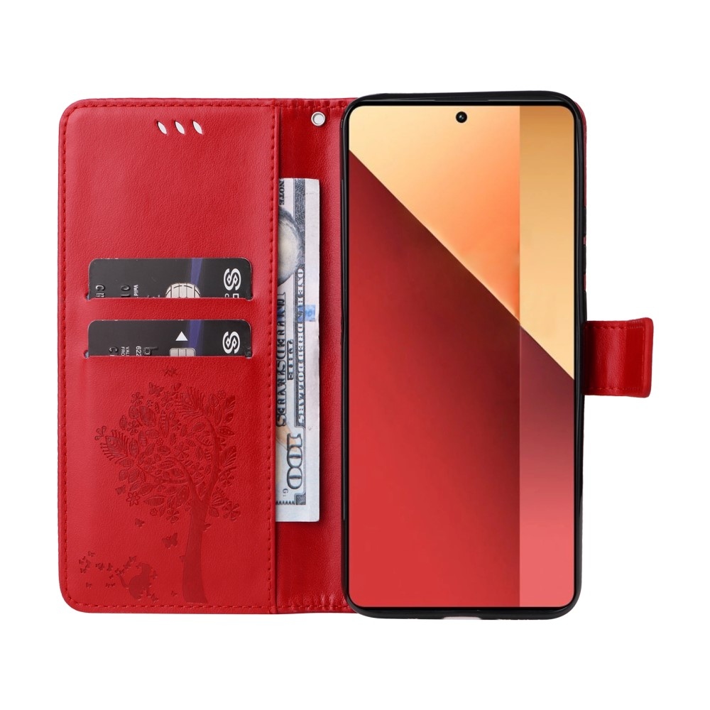 Trees knížkové pouzdro na Xiaomi Redmi Note 13 Pro 4G/Poco M6 Pro - červené