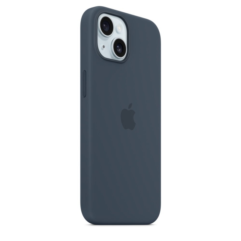 MT0N3ZM/A Apple Silikonový Kryt vč. Magsafe pro iPhone 15 Storm Blue