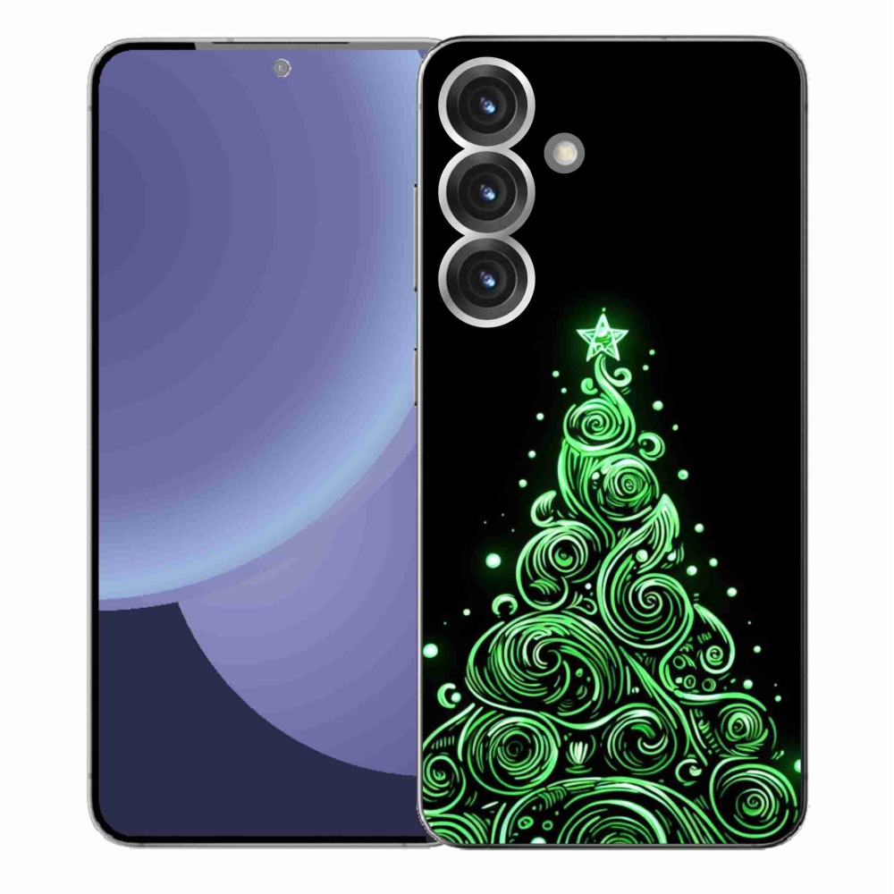 Gelový kryt mmCase na Samsung Galaxy S25+ - neonový vánoční stromek 3