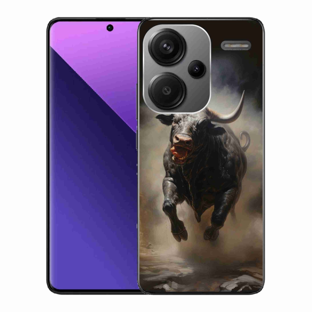 Gelový kryt mmCase na Xiaomi Redmi Note 13 Pro+ 5G - rozzuřený býk