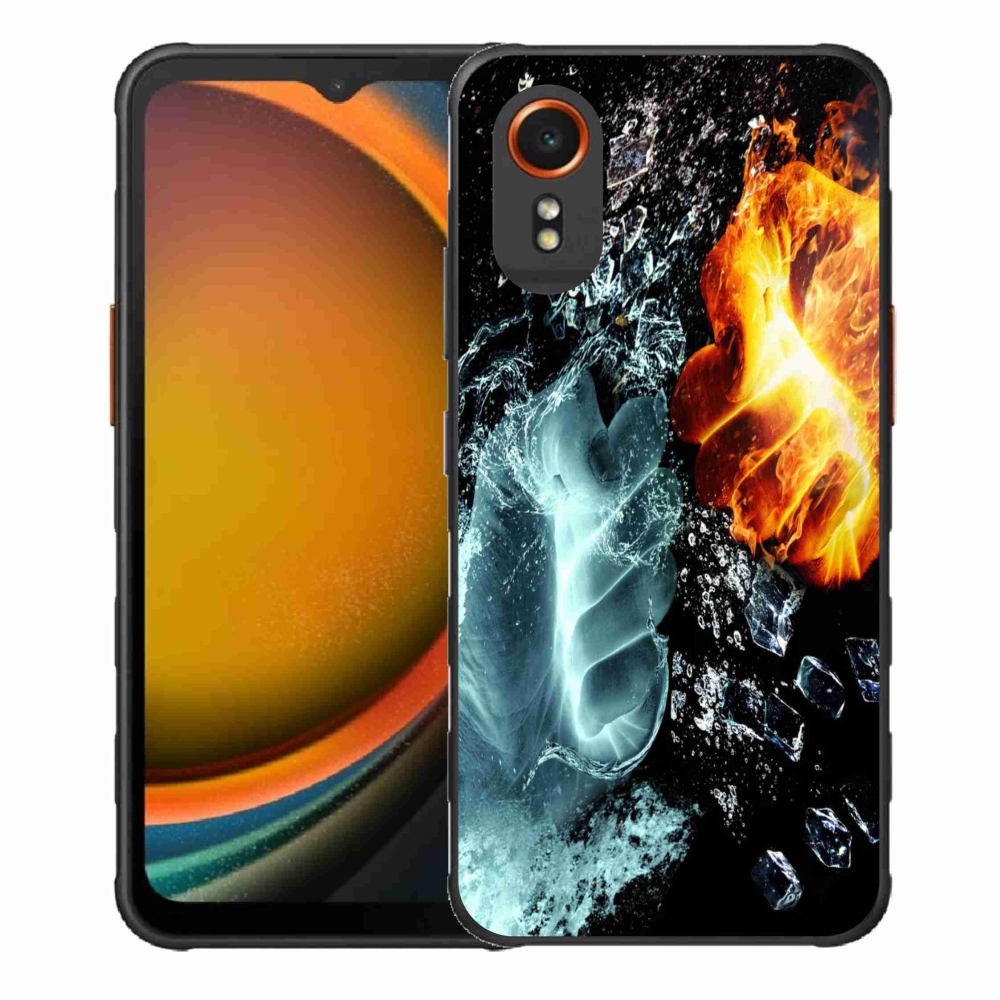 Gelový kryt mmCase na Samsung Galaxy Xcover 7 - voda a oheň