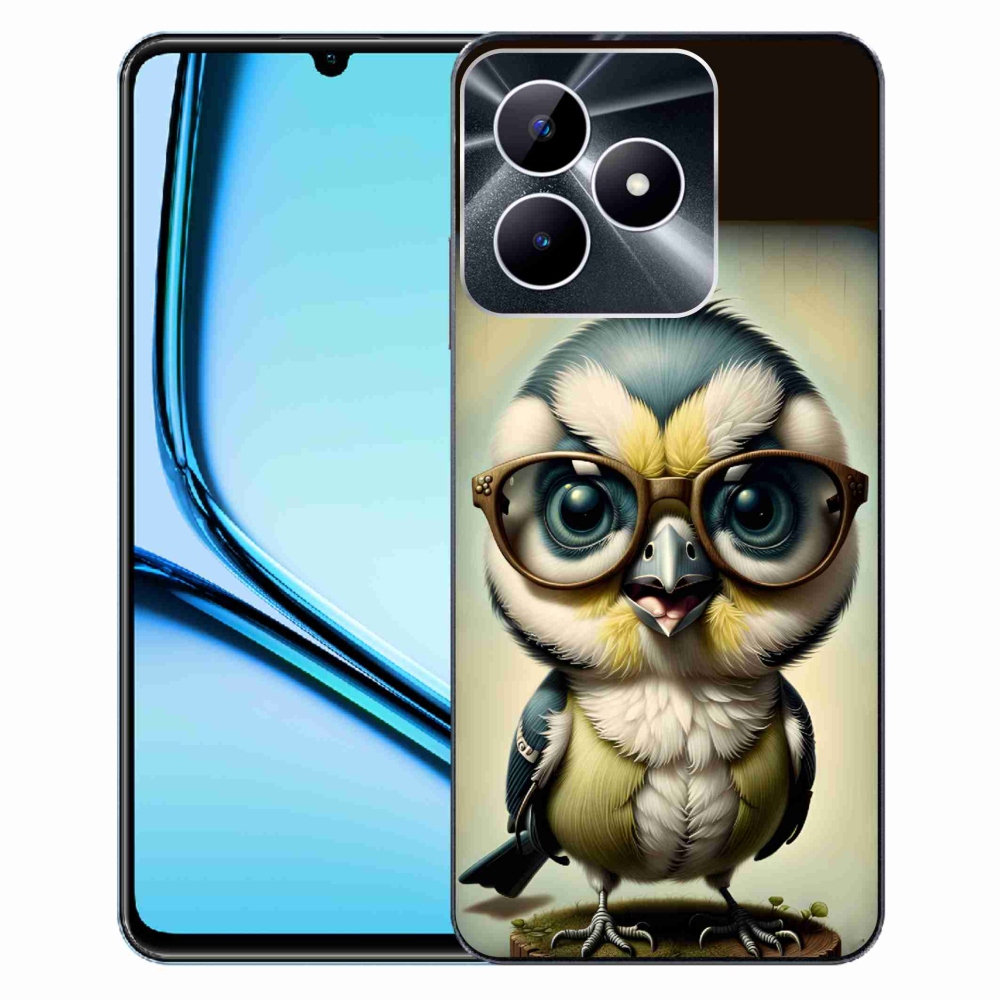 Gelový kryt mmCase na Realme Note 50 - mládě s brýlemi