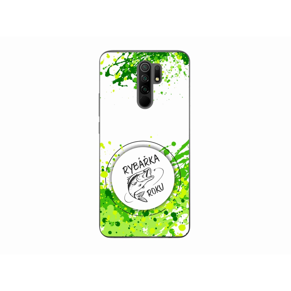 Gelový kryt mmCase na Xiaomi Redmi 9 - rybářka roku bílé pozadí