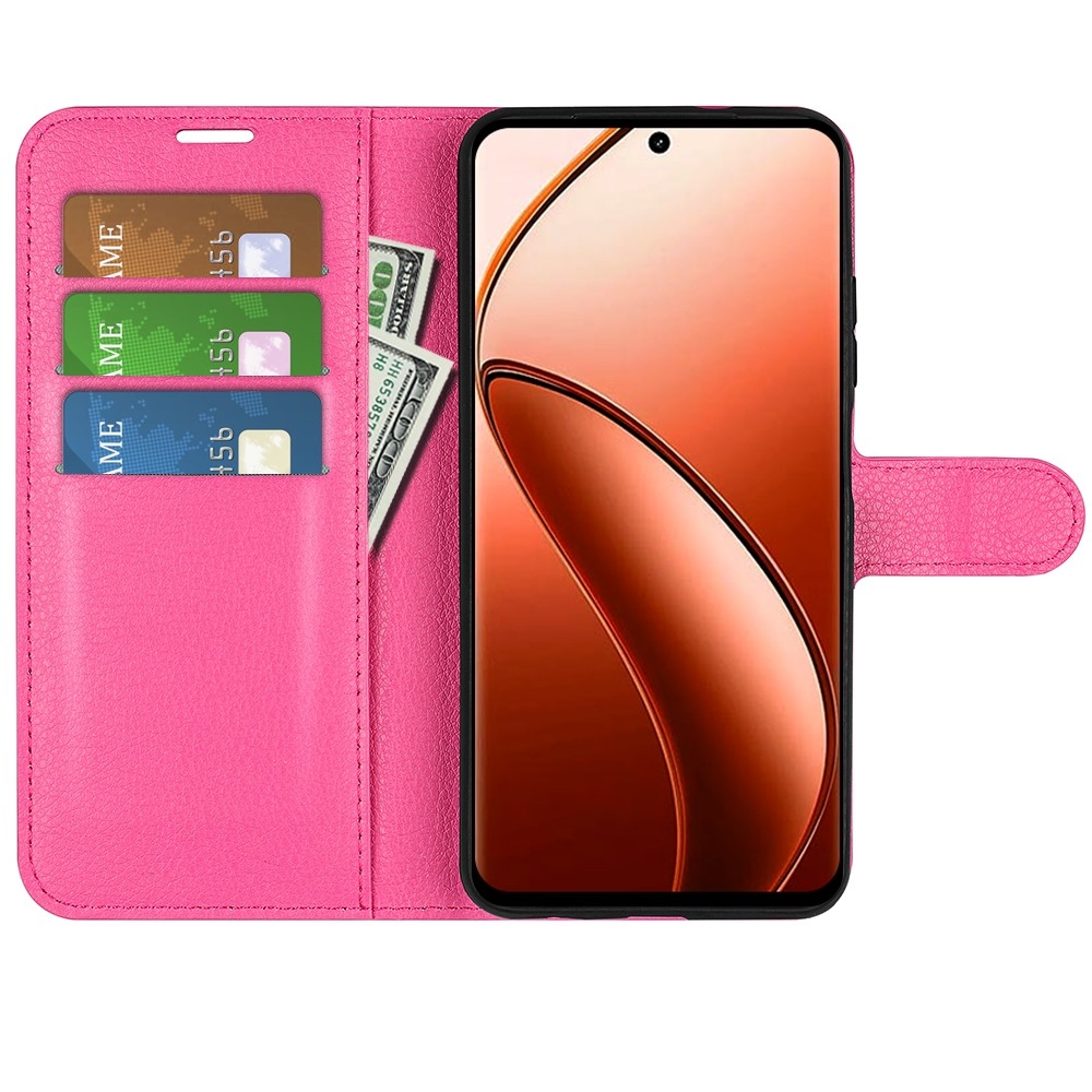 Litchi knížkové pouzdro na Realme 12 Pro 5G/12 Pro+ 5G - rose