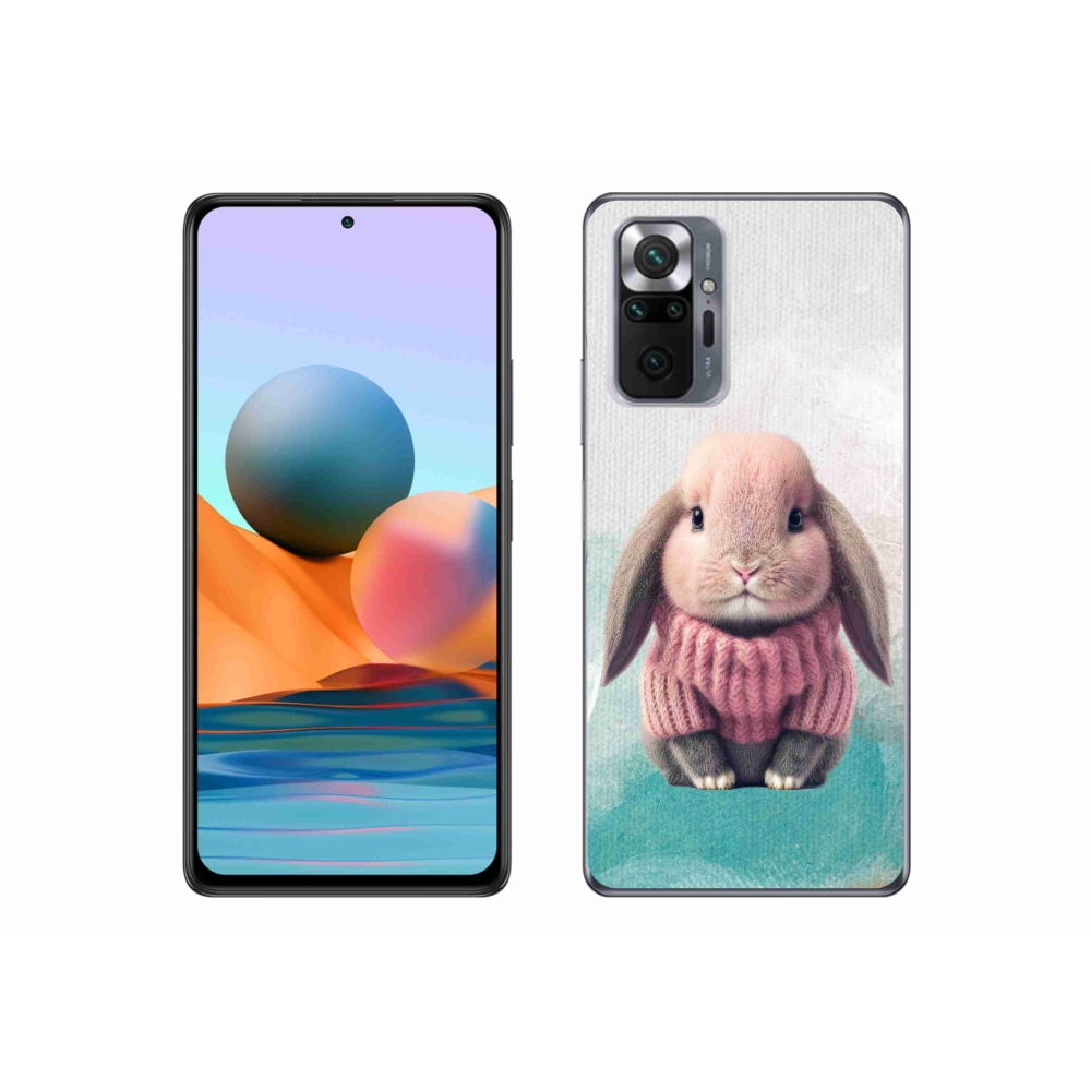 Gelový kryt mmCase na Xiaomi Redmi Note 10 Pro - králíček ve svetru