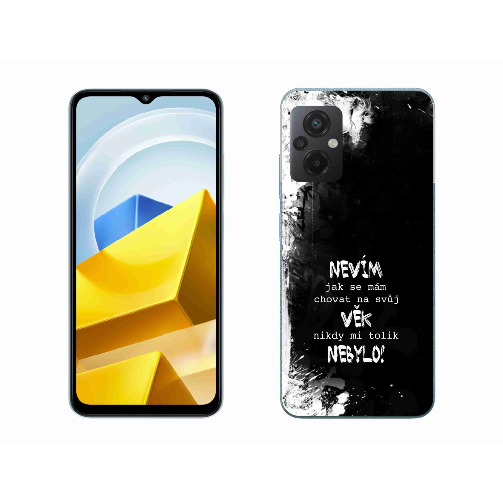 Gelový kryt mmCase na Xiaomi Poco M5 4G - vtipný text 14 černé pozadí