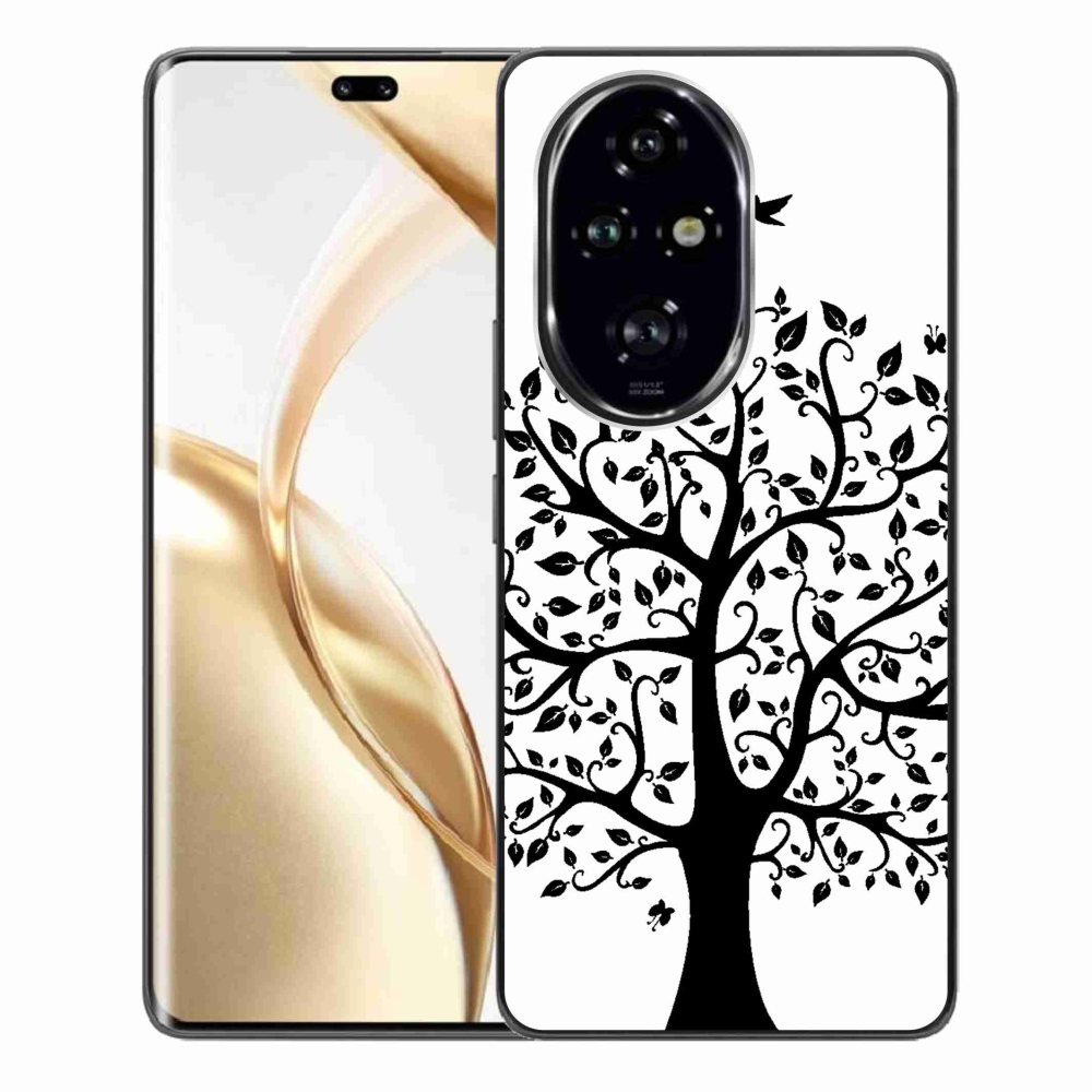 Gelový kryt mmCase na Honor 200 Pro 5G - černobílý strom