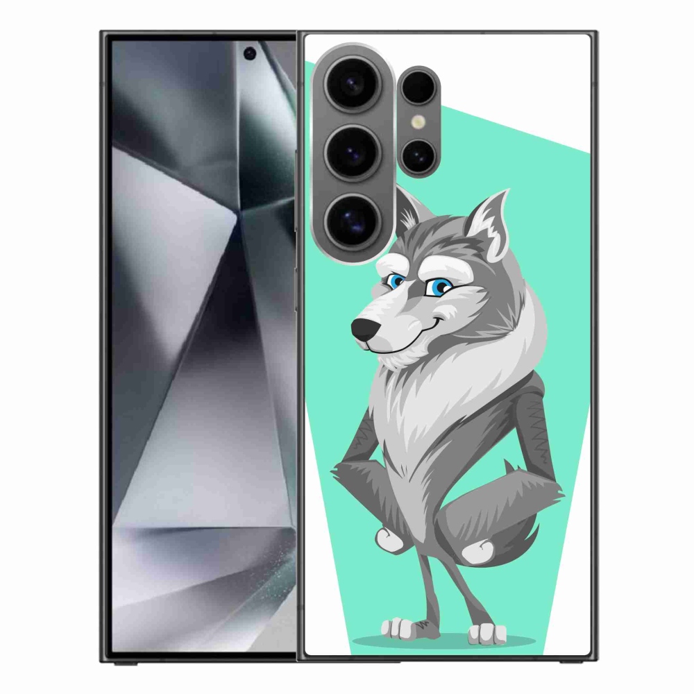 Gelový kryt mmCase na Samsung Galaxy S24 Ultra - kreslený vlk