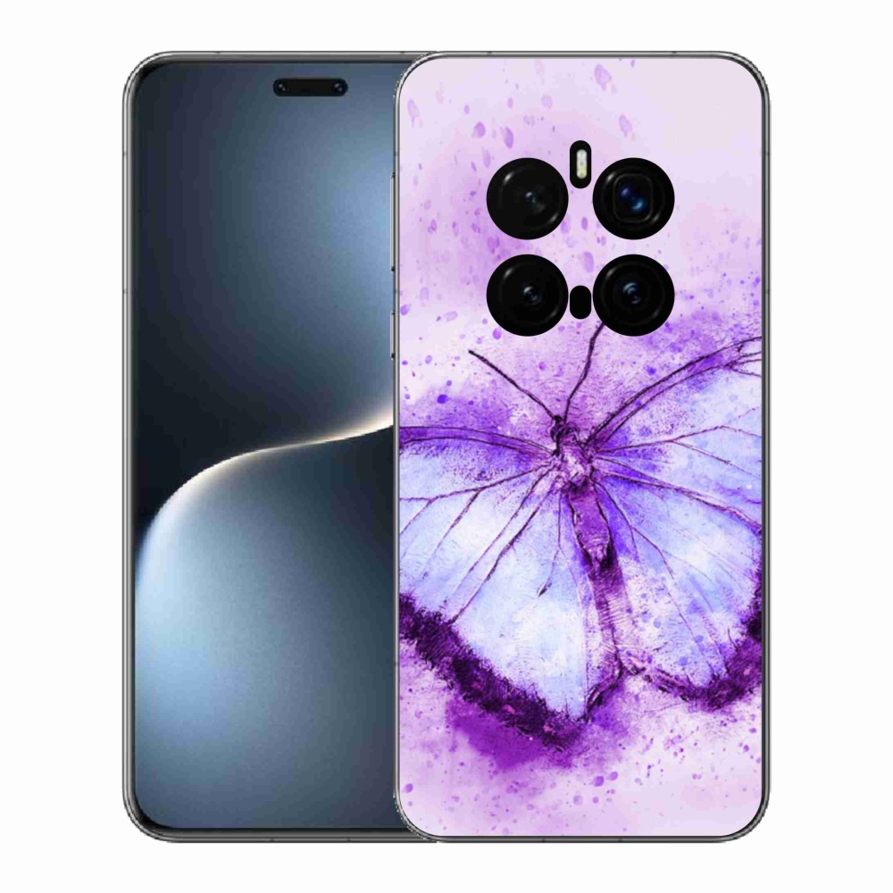 Gelový kryt mmCase na Honor Magic 7 Pro 5G - fialový motýl