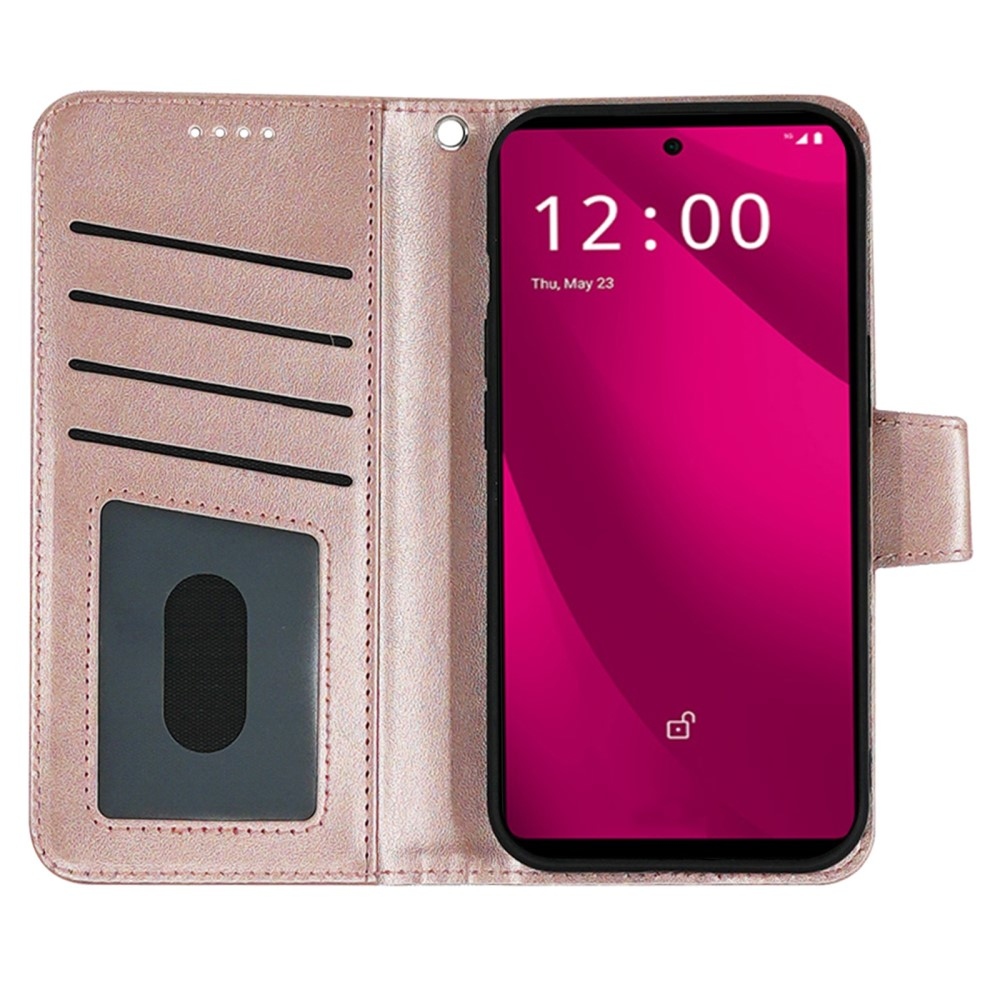 Strong knížkové pouzdro na T-Mobile T Phone 2 Pro - růžovozlaté