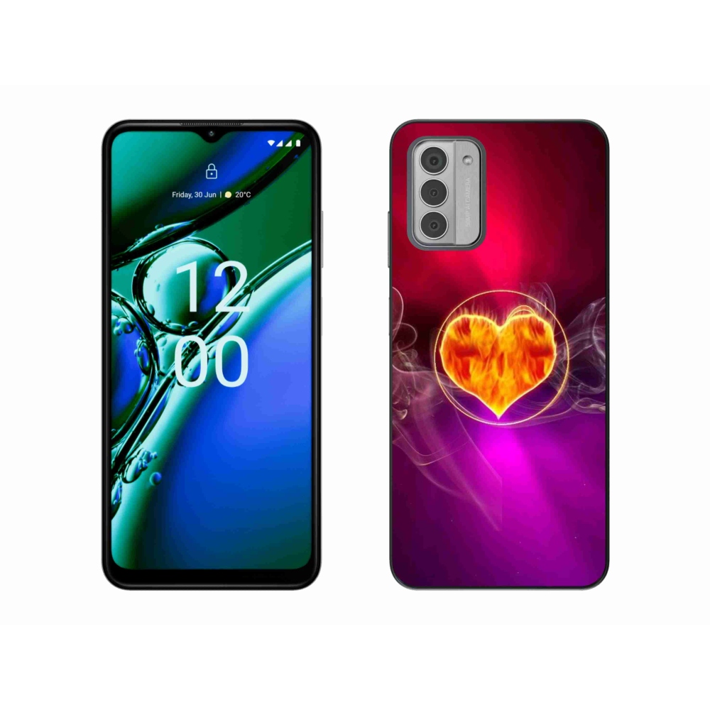 Gelový kryt mmCase na Nokia G42 - ohnivé srdce