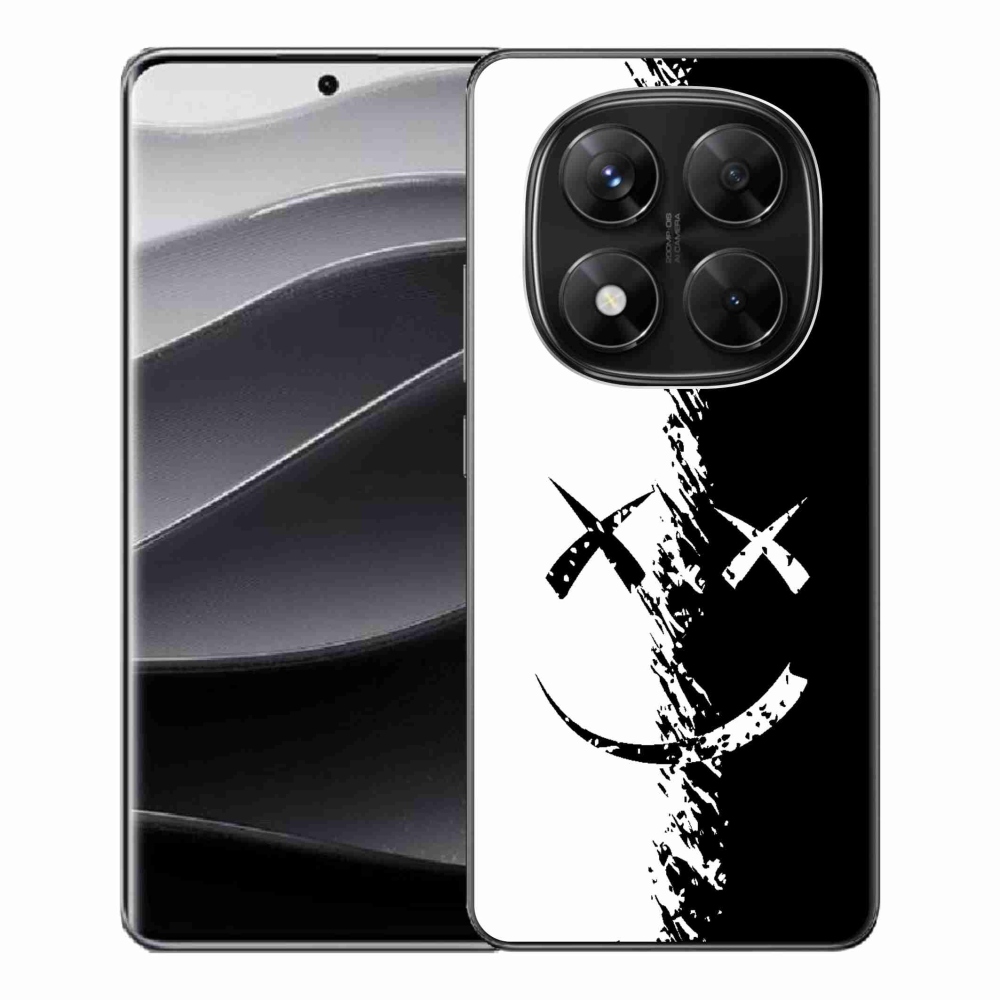 Gelový kryt mmCase na Xiaomi Redmi Note 14 Pro 5G/Poco X7 5G - černobílý smajlík