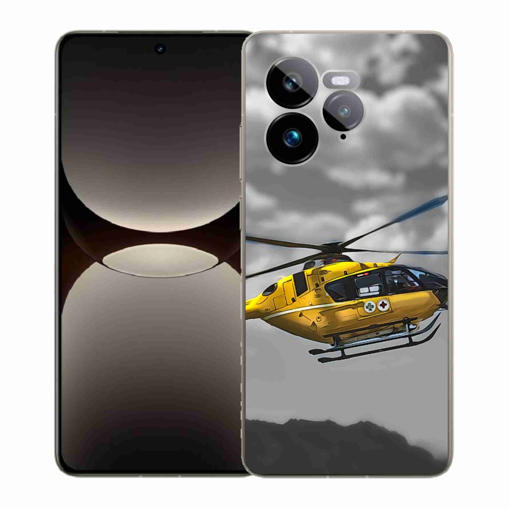 Gelový kryt mmCase na Realme GT 7 Pro 5G - žlutá helikoptéra