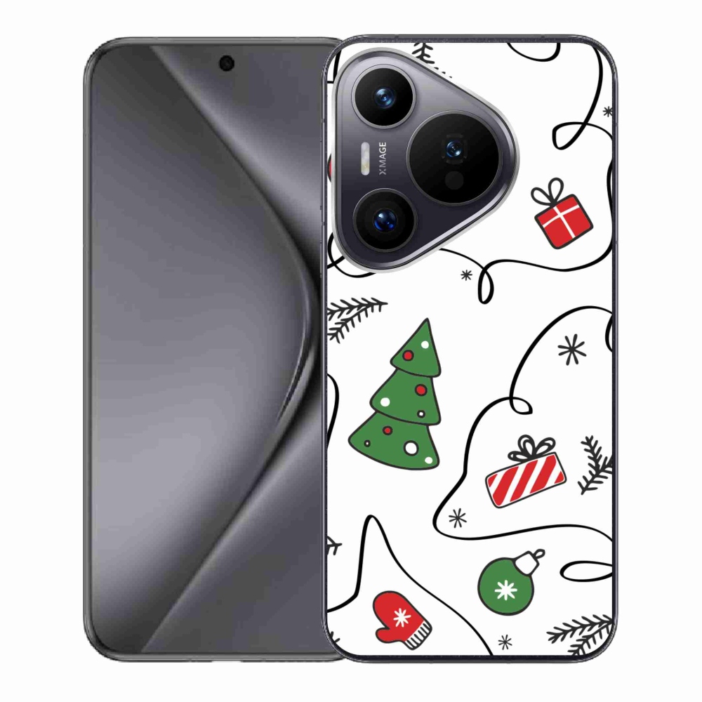 Gelový kryt mmCase na Huawei Pura 70 - vánoční motivy