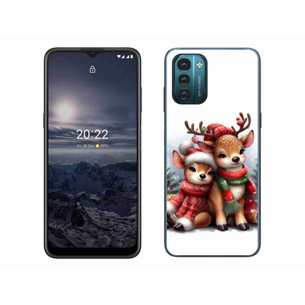 Gelový kryt mmCase na Nokia G11/G21 - vánoční sobi