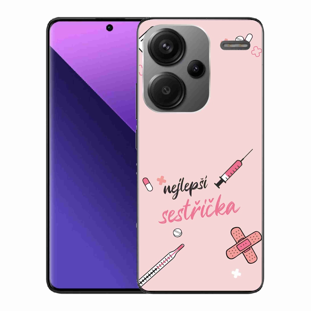Gelový kryt mmCase na Xiaomi Redmi Note 13 Pro+ 5G - nejlepší sestřička růžové pozadí