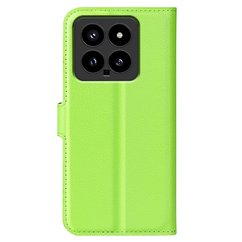 Litchi knížkové pouzdro na Xiaomi 14 - zelené