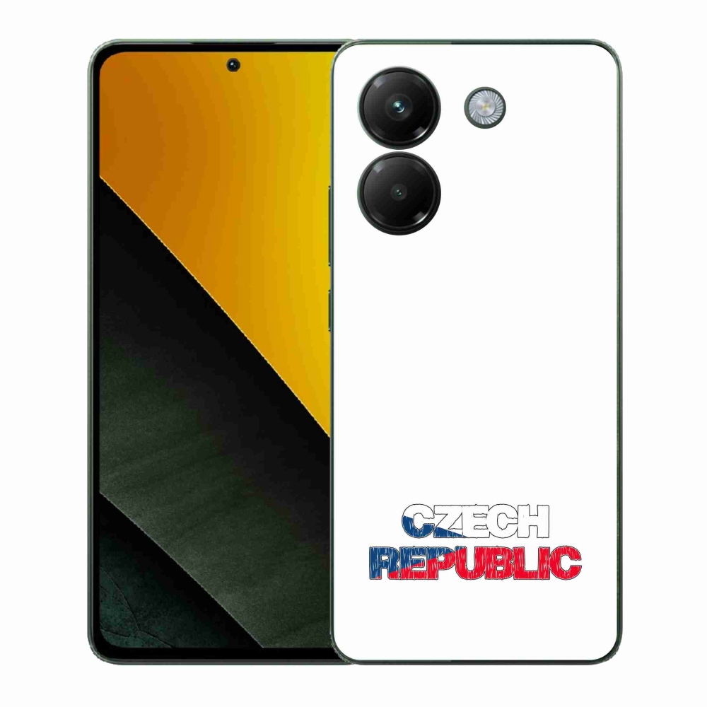 Gelový kryt mmCase na Xiaomi Poco M7 Pro 5G - Czech Republic bílé pozadí