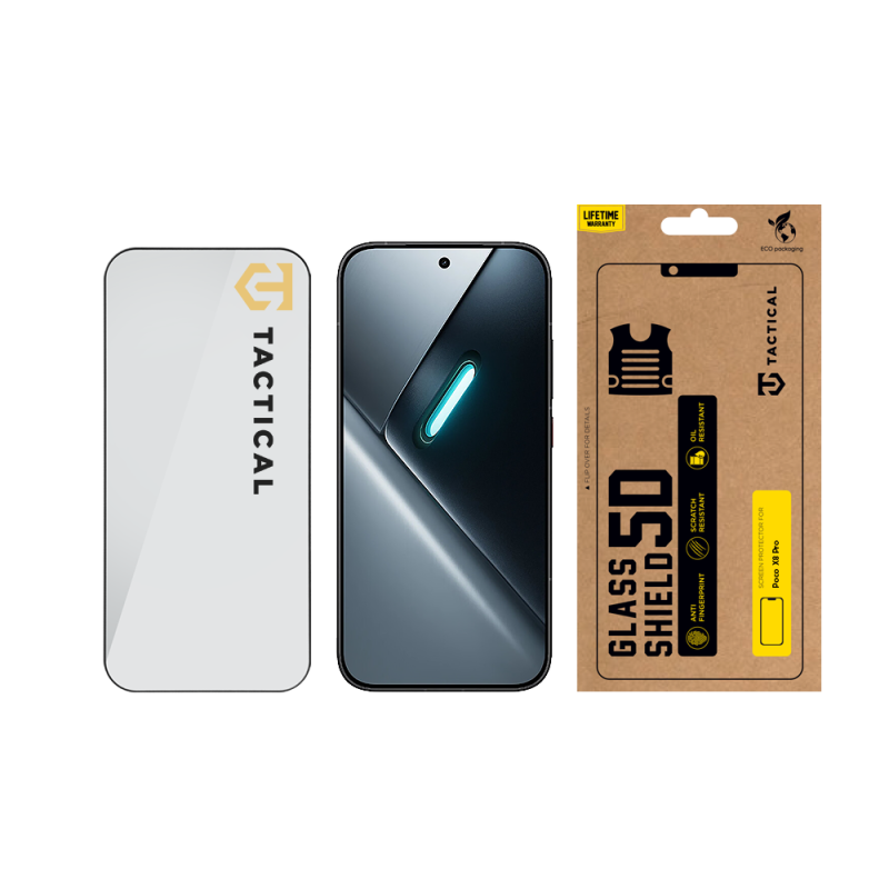 Tactical Glass Shield 5D sklo pro Poco X8 Pro Black