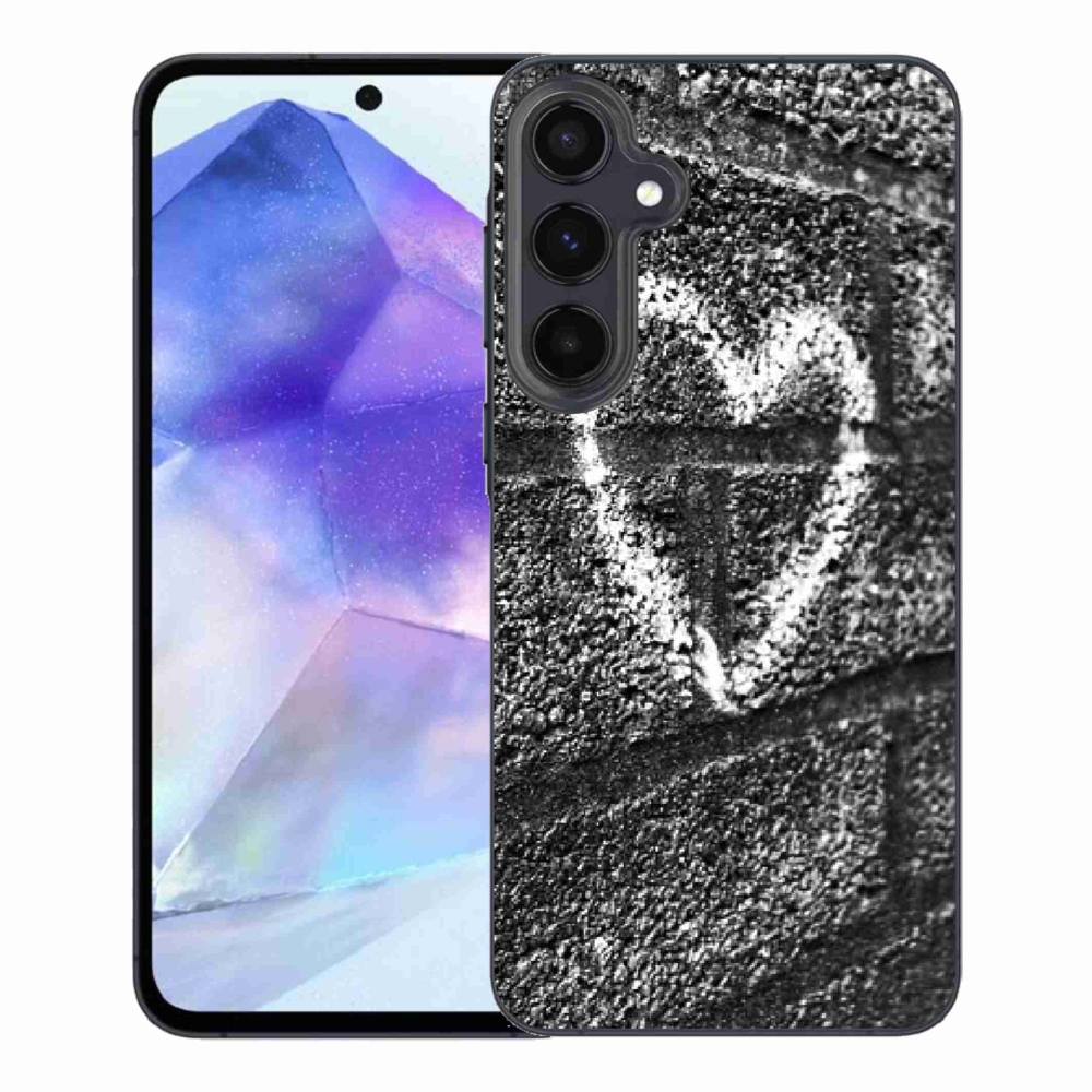 Gelový kryt mmCase na Samsung Galaxy A55 5G - srdce na zdi