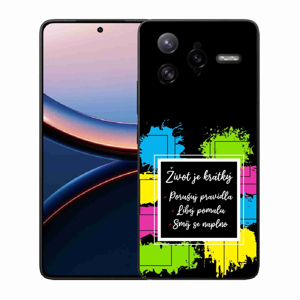 Gelový kryt mmCase na Xiaomi Poco F7 Ultra - citát 5 černé pozadí