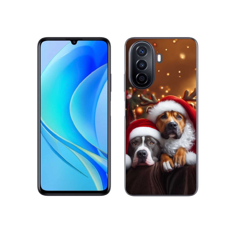 Gelový kryt mmCase na Huawei Nova Y70 - vánoční psi