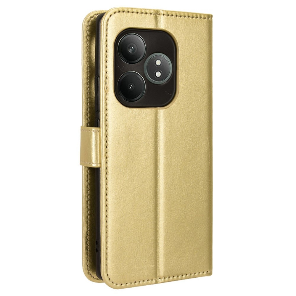 Crazy knížkové pouzdro na Realme GT 6 5G/GT 6T 5G - zlaté