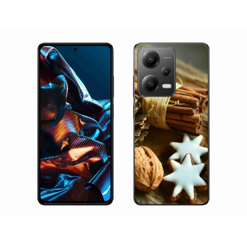 Gelový kryt mmCase na mobil Xiaomi Redmi Note 12 Pro 5G - skořice a perníčky