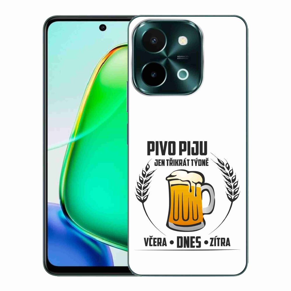 Gelový kryt mmCase na Vivo Y28 - pivní motiv bílé pozadí