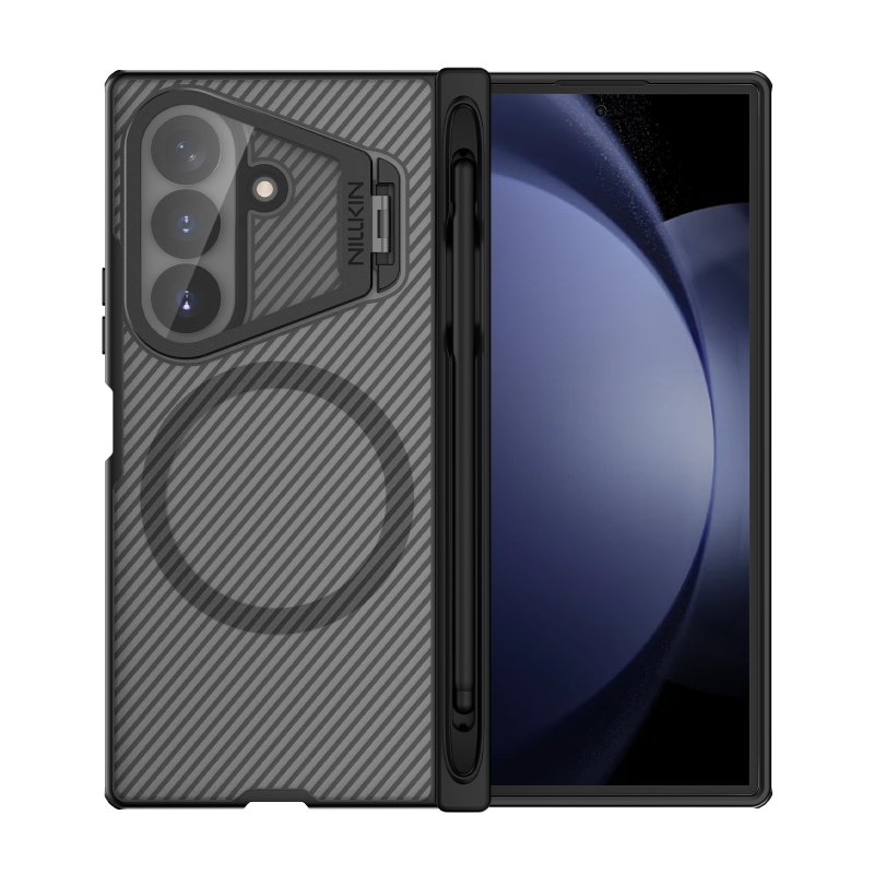 Nillkin CamShield Prop Magnetic Pen Slot (Transp. Lens) Zadní Kryt pro Samsung Galaxy Z Fold 8 Ultra Transparent Black