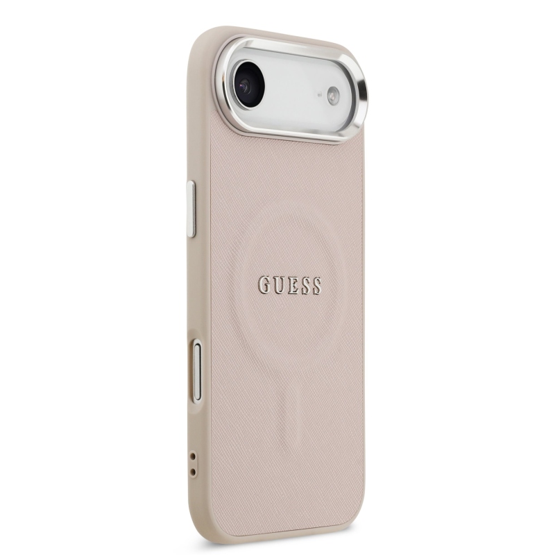 Guess PU Saffiano MagSafe Zadní Kryt pro iPhone Air Pink