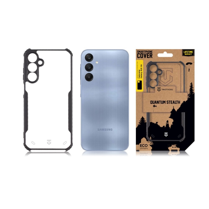Tactical Quantum Stealth Kryt pro Samsung Galaxy A25 5G Clear/Black