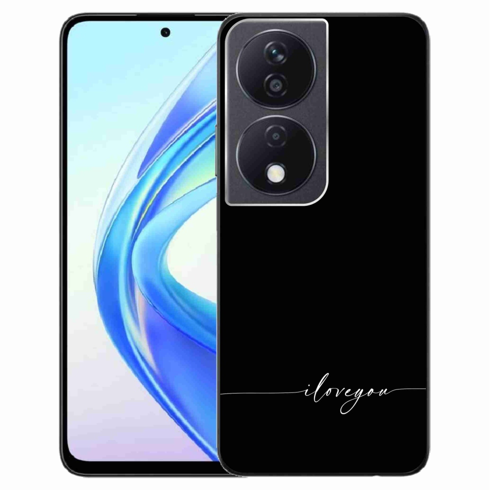Gelový kryt mmCase na Honor X7b/Honor 90 Smart - I love you černé pozadí