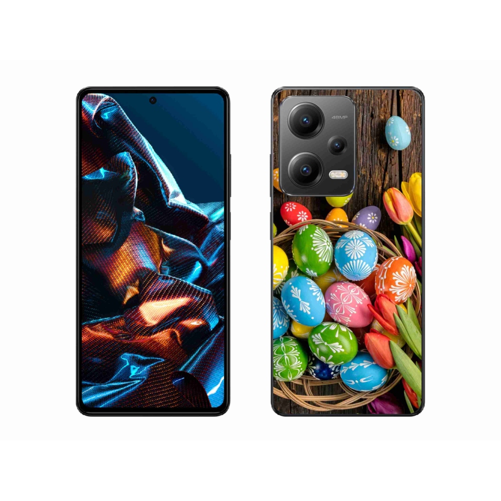 Gelový kryt mmCase na mobil Xiaomi Redmi Note 12 Pro 5G - velikonoční vajíčka