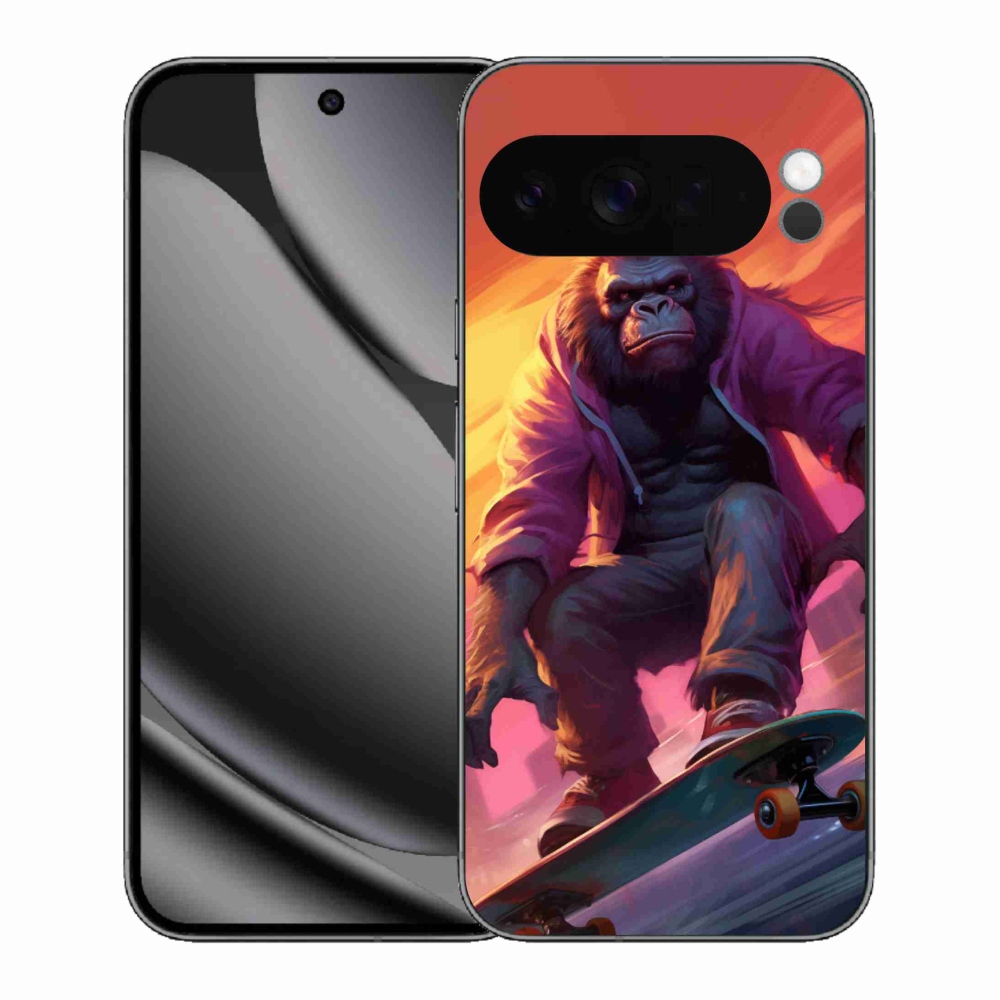 Gelový kryt mmCase na Google Pixel 10 Pro XL - gorila na skateboardu