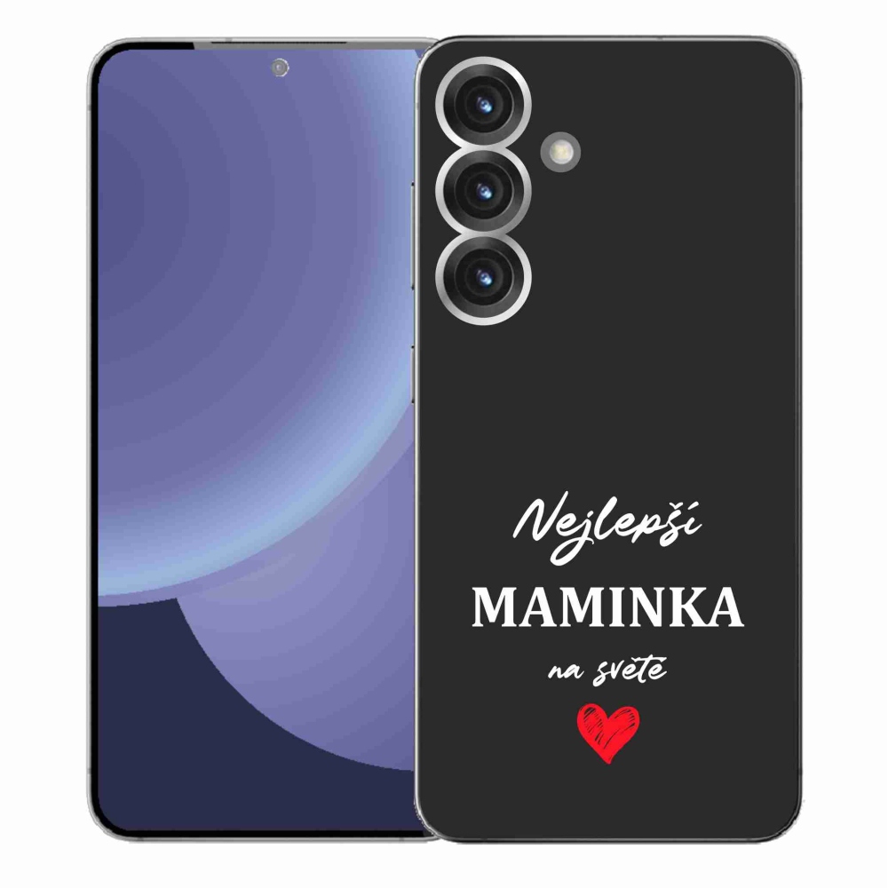 Gelový kryt mmCase na Samsung Galaxy S25+ - nejlepší maminka 1 černé pozadí