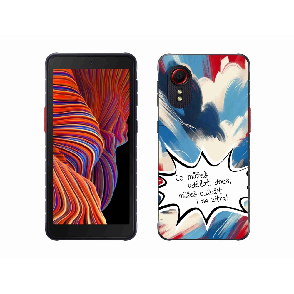 Gelový kryt mmCase na Samsung Galaxy Xcover 5 - vtipný text 9 bílé pozadí
