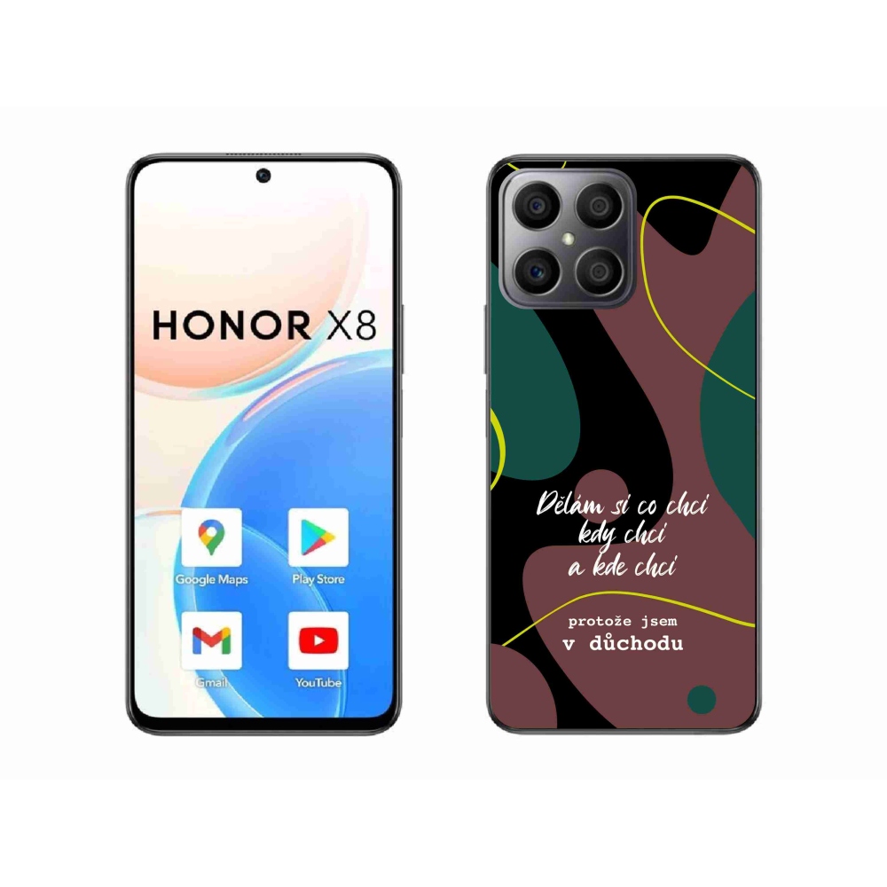 Gelový kryt mmCase na Honor X8 4G - vtipný text 10 černé pozadí